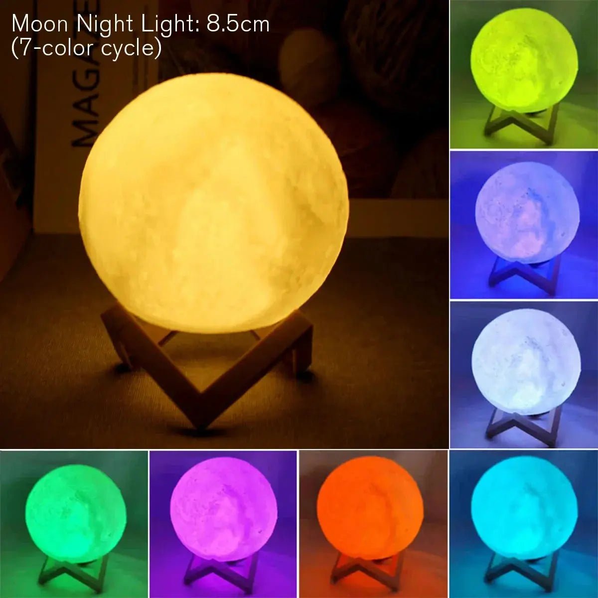 D5 Starry Moon Lamp 8Cm - LED Night Light with Stand, Perfect for Bedroom Decor and Gifts - Crazy_GadgetD5 Starry Moon Lamp 8Cm - LED Night Light with Stand, Perfect for Bedroom Decor and GiftsCrazy_Gadget
