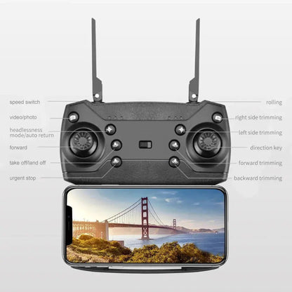 E88 Pro Foldable Quadcopter Drone - WIFI FPV, HD 4K Camera, Altitude Hold - Crazy_GadgetE88 Pro Foldable Quadcopter Drone - WIFI FPV, HD 4K Camera, Altitude HoldCrazy_Gadget