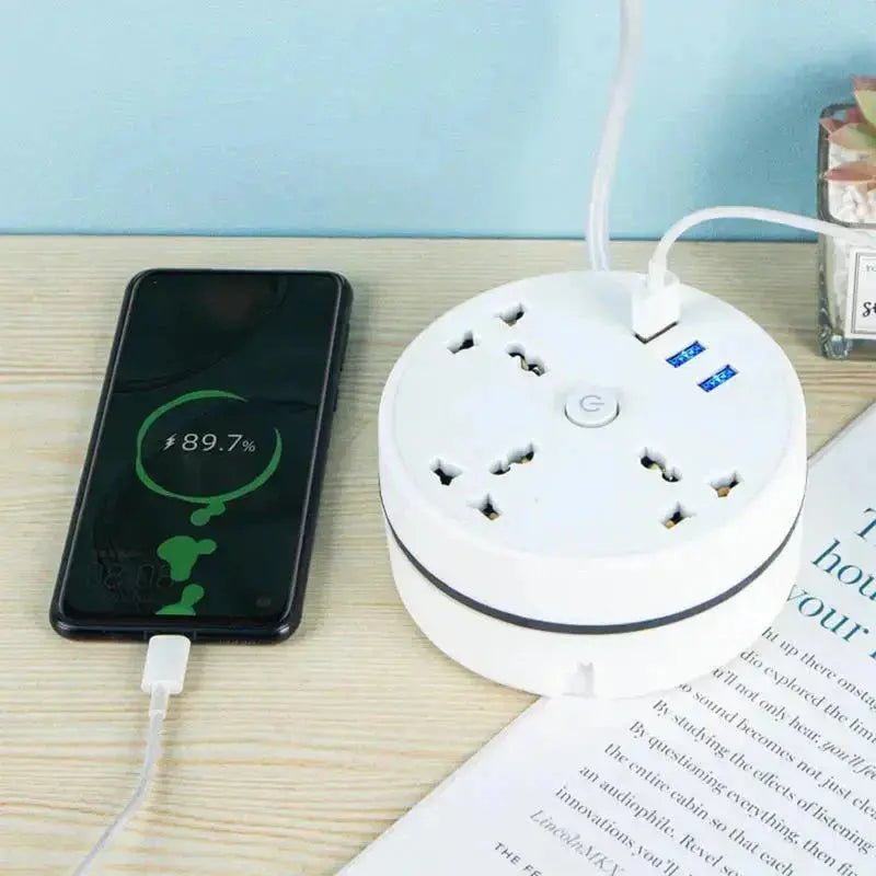 EU Plug AC Outlet Smart Home Power Strip – Multipurpose Electrical Extension Cord with USB Ports & Fast Charging - Crazy_GadgetEU Plug AC Outlet Smart Home Power Strip – Multipurpose Electrical Extension Cord with USB Ports & Fast ChargingCrazy_Gadget