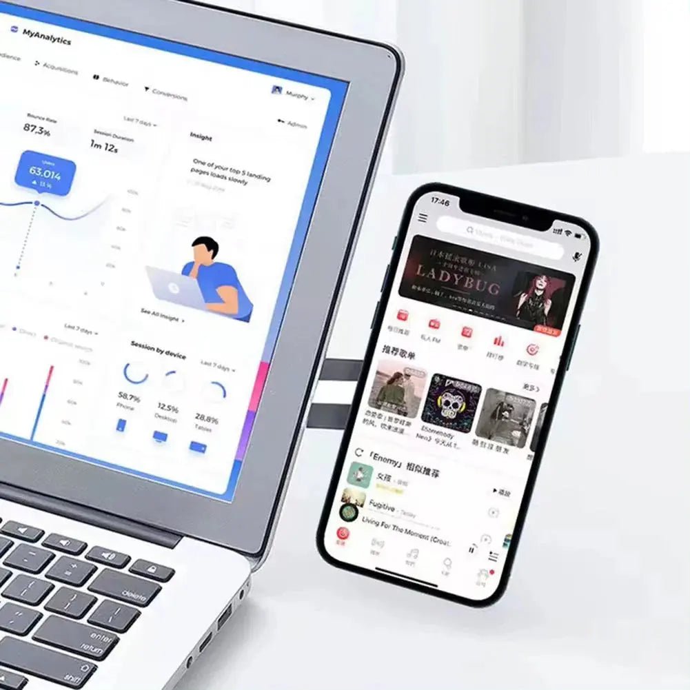 Metal Expansion Phone Stand for Laptop and Tesla Vehicles - Magnetic Folding Phone Holder with 15W Fast Charger - Crazy_GadgetMetal Expansion Phone Stand for Laptop and Tesla Vehicles - Magnetic Folding Phone Holder with 15W Fast ChargerCrazy_Gadget