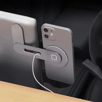 Metal Expansion Phone Stand for Laptop and Tesla Vehicles - Magnetic Folding Phone Holder with 15W Fast Charger - Crazy_GadgetMetal Expansion Phone Stand for Laptop and Tesla Vehicles - Magnetic Folding Phone Holder with 15W Fast ChargerCrazy_Gadget