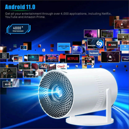 Salange P300 Mini Portable Projector - 4K 8K Video Decoding, 720P HD, Android 11, Wi - Fi, BT 5.1 - Crazy_GadgetSalange P300 Mini Portable Projector - 4K 8K Video Decoding, 720P HD, Android 11, Wi - Fi, BT 5.1Crazy_Gadget