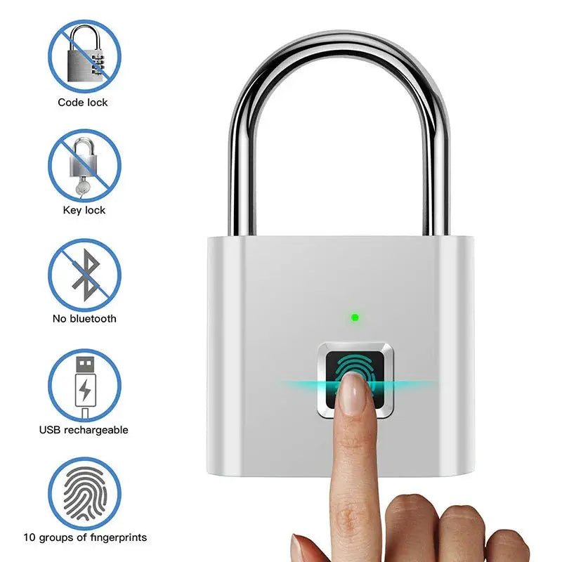 Smart Fingerprint Padlock - Crazy_GadgetSmart Fingerprint PadlockCrazy_Gadget